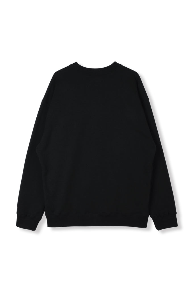 EMBROIDERY SWEAT SHIRT/BLACK