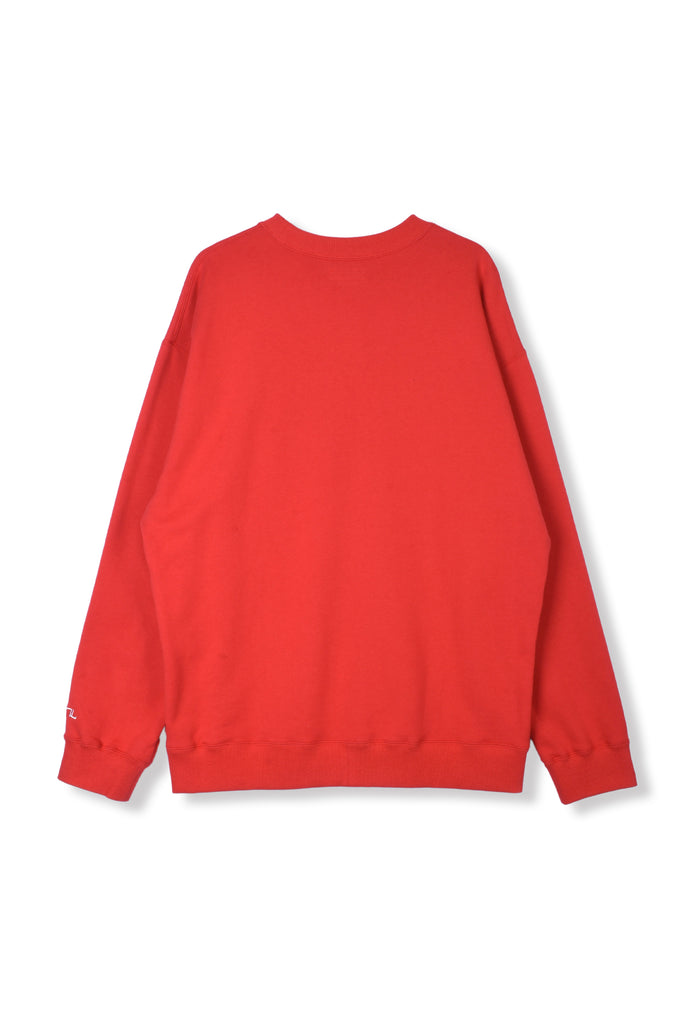 EMBROIDERY SWEAT SHIRT/RED
