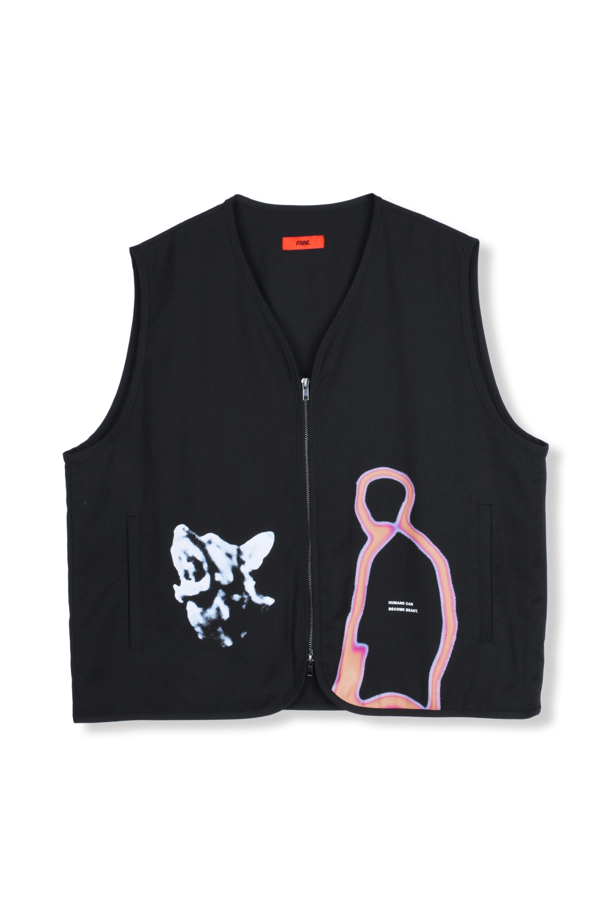 PRINTED ZIP-UP VEST – FENNEL OFFICIAL EC STORE