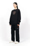 EMBROIDERY SWEAT SHIRT/BLACK