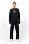 EMBROIDERY SWEAT SHIRT/BLACK