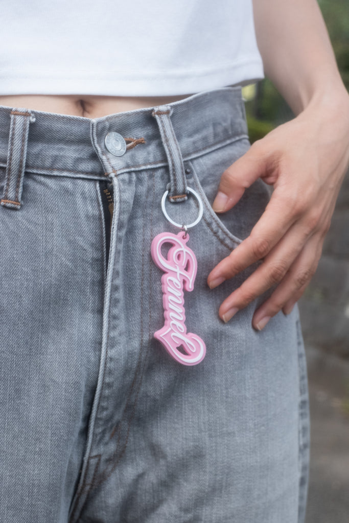 FENNEL PINK RUBBER KEYHOLDER