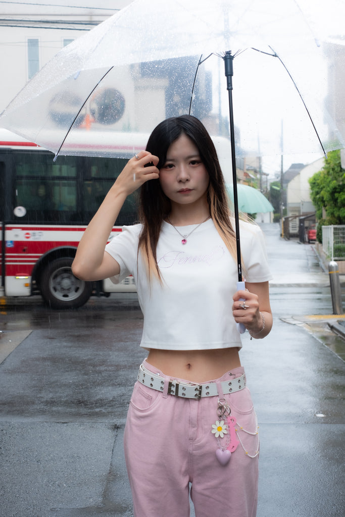 FENNEL RHINE STONE T-SHIRT WHITE