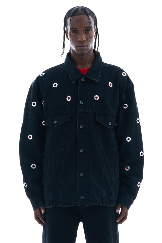 EYELET DENIM JACKET