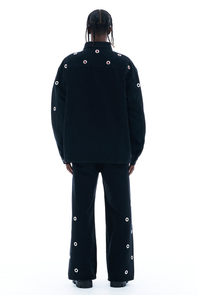EYELET DENIM JACKET