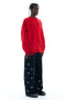 DAMAGED KNIT SWEATER / RED