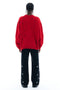 DAMAGED KNIT SWEATER / RED