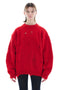 DAMAGED KNIT SWEATER / RED