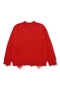 DAMAGED KNIT SWEATER / RED