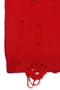 DAMAGED KNIT SWEATER / RED