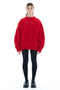 DAMAGED KNIT SWEATER / RED