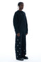 DAMAGED KNIT SWEATER / BLACK