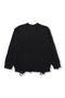 DAMAGED KNIT SWEATER / BLACK