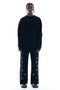 DAMAGED KNIT SWEATER / BLACK