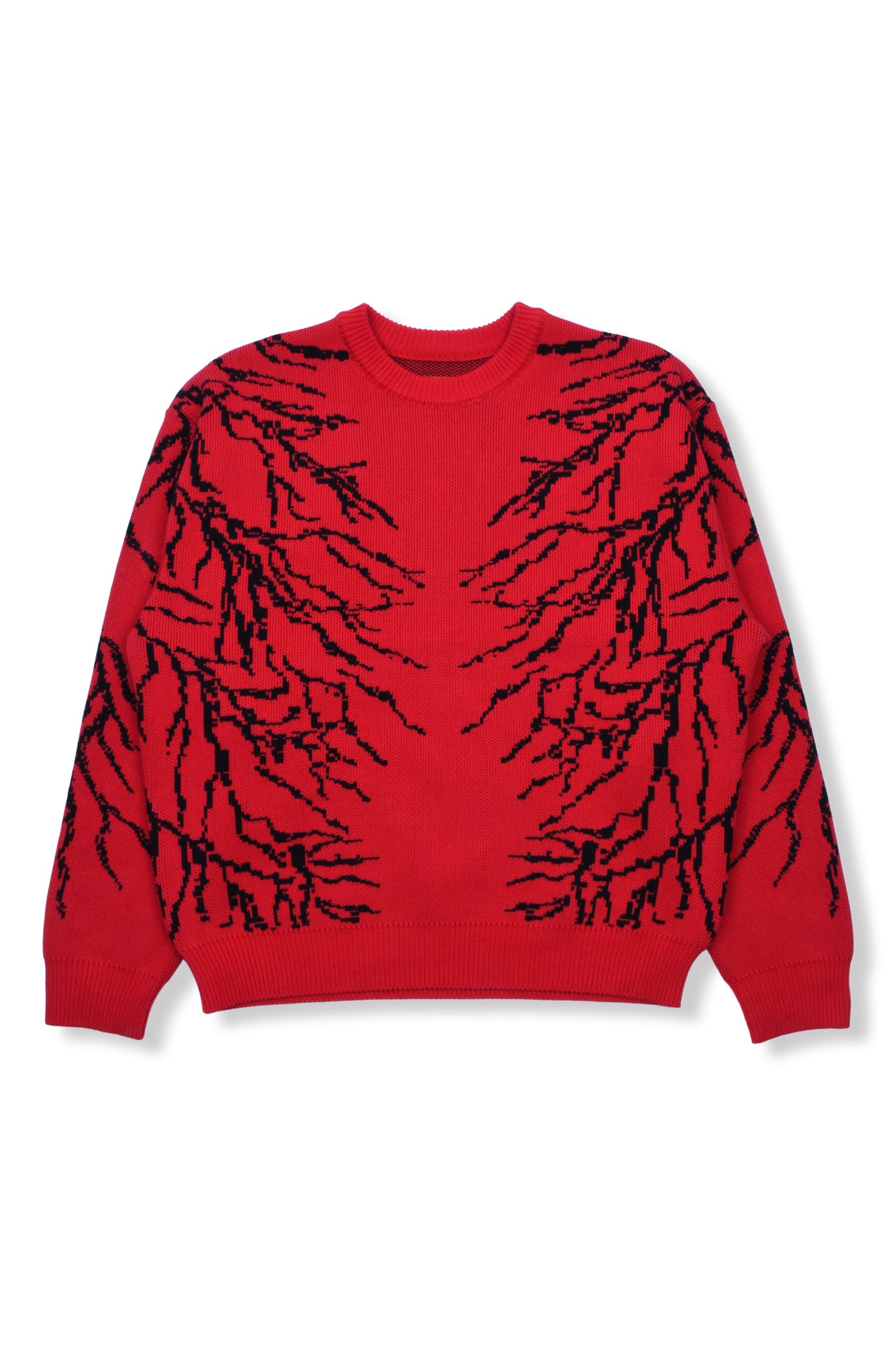 VFX JACQUARD KNIT SWEATER / RED