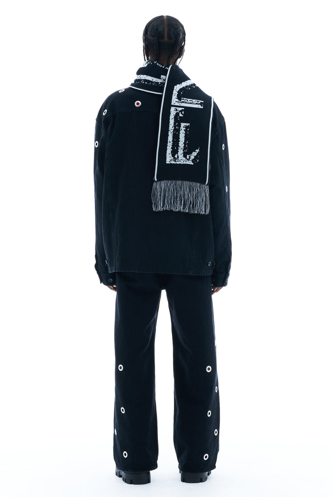 JACQUARD SCARF / BLACK