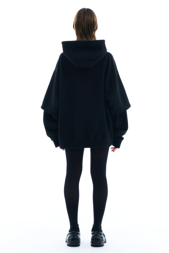 LAYERED PRINTED HOODIE