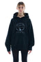 OVERSIZED PRINTED HOODIE / BLACK
