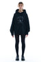 OVERSIZED PRINTED HOODIE / BLACK