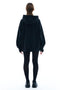 OVERSIZED PRINTED HOODIE / BLACK