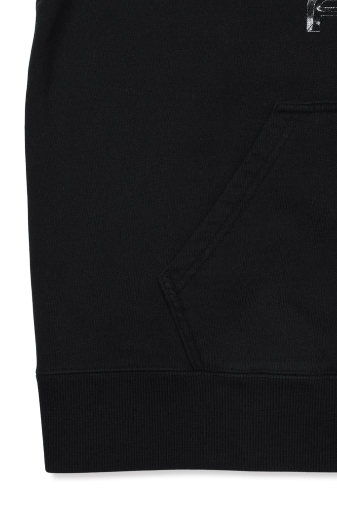 OVERSIZED PRINTED HOODIE / BLACK