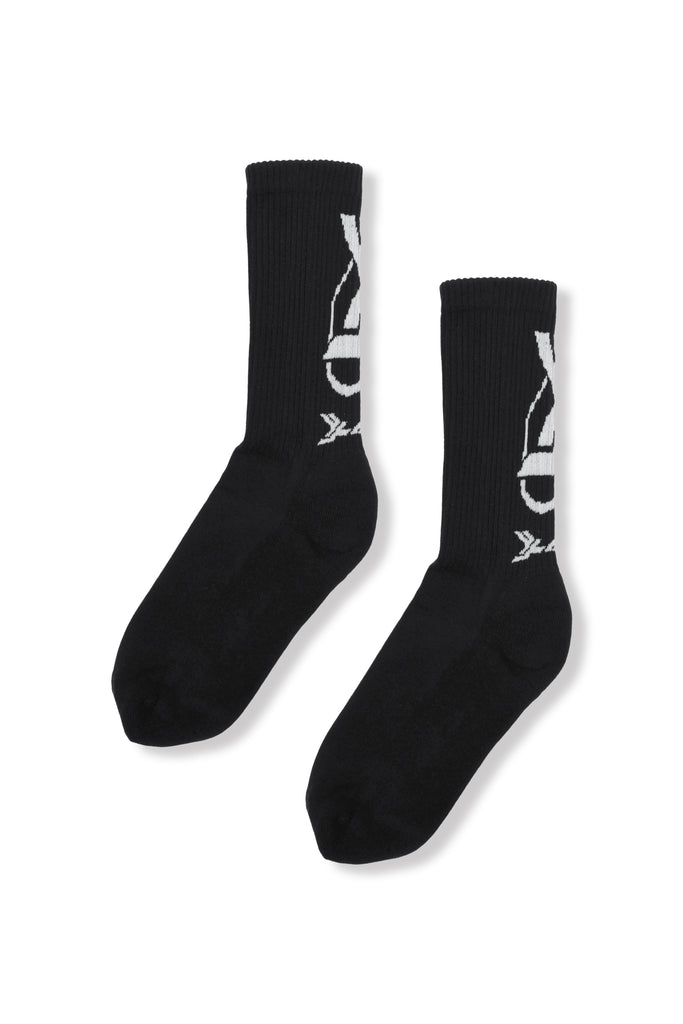 FLWIN JACQUARD SOCKS BLACK