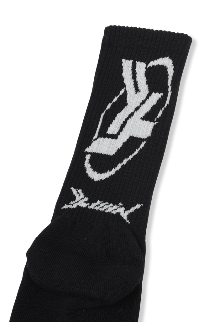 FLWIN JACQUARD SOCKS BLACK