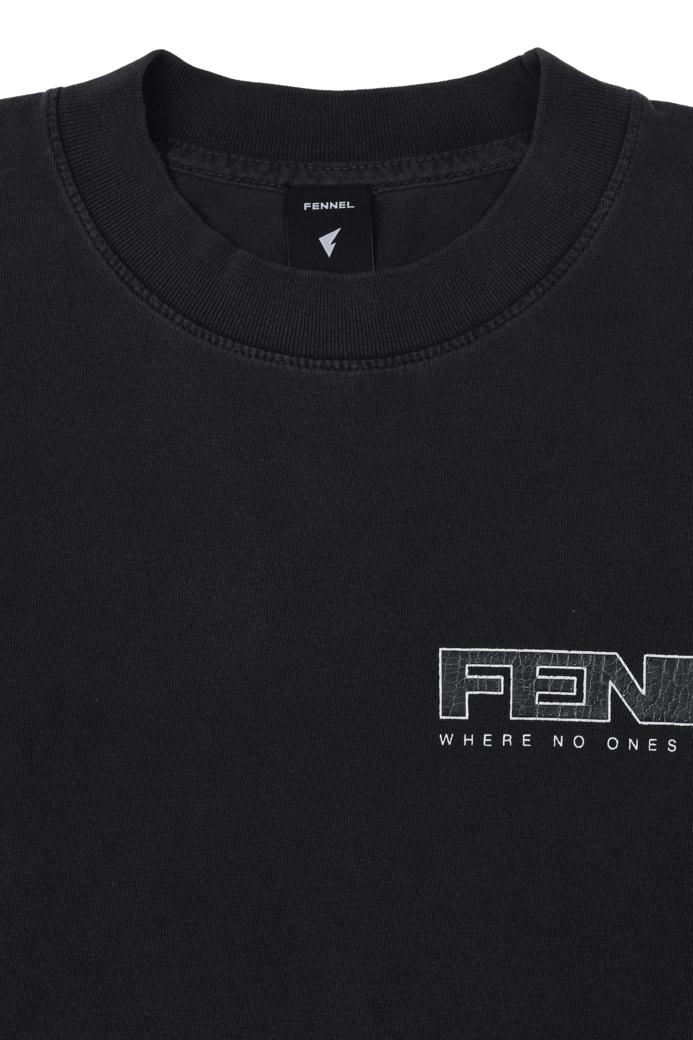 FENNEL × ECOCYCLE® BASIC LOGO T-SHIRT/VINTAGE BLACK