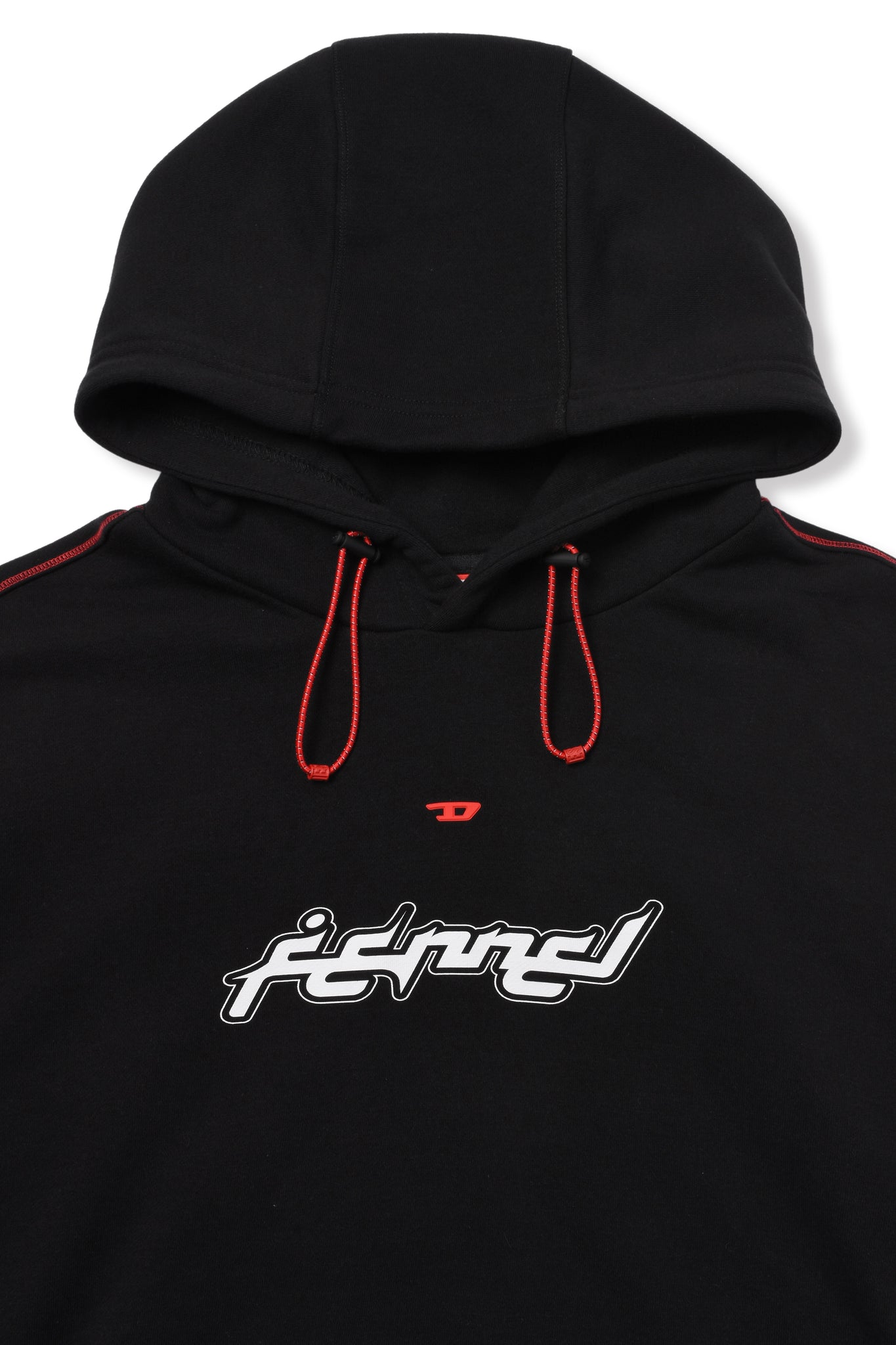 DIESEL × FENNEL HOODIE WITH REFLECTIVE LOGO BANDS MENS