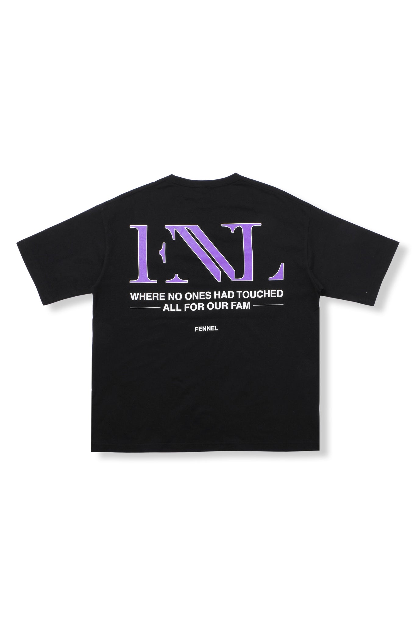 FENNEL PRINTED T-SHIRT BLACK/PURPLE