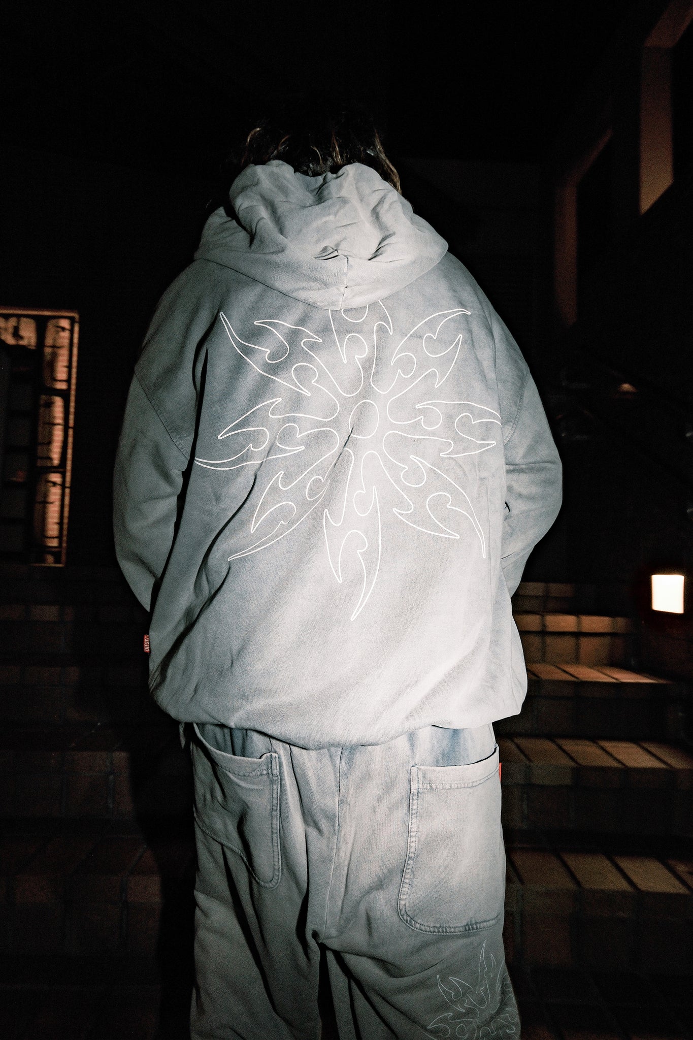 DIESEL × FENNEL GATHERED ACID WASH PARKA