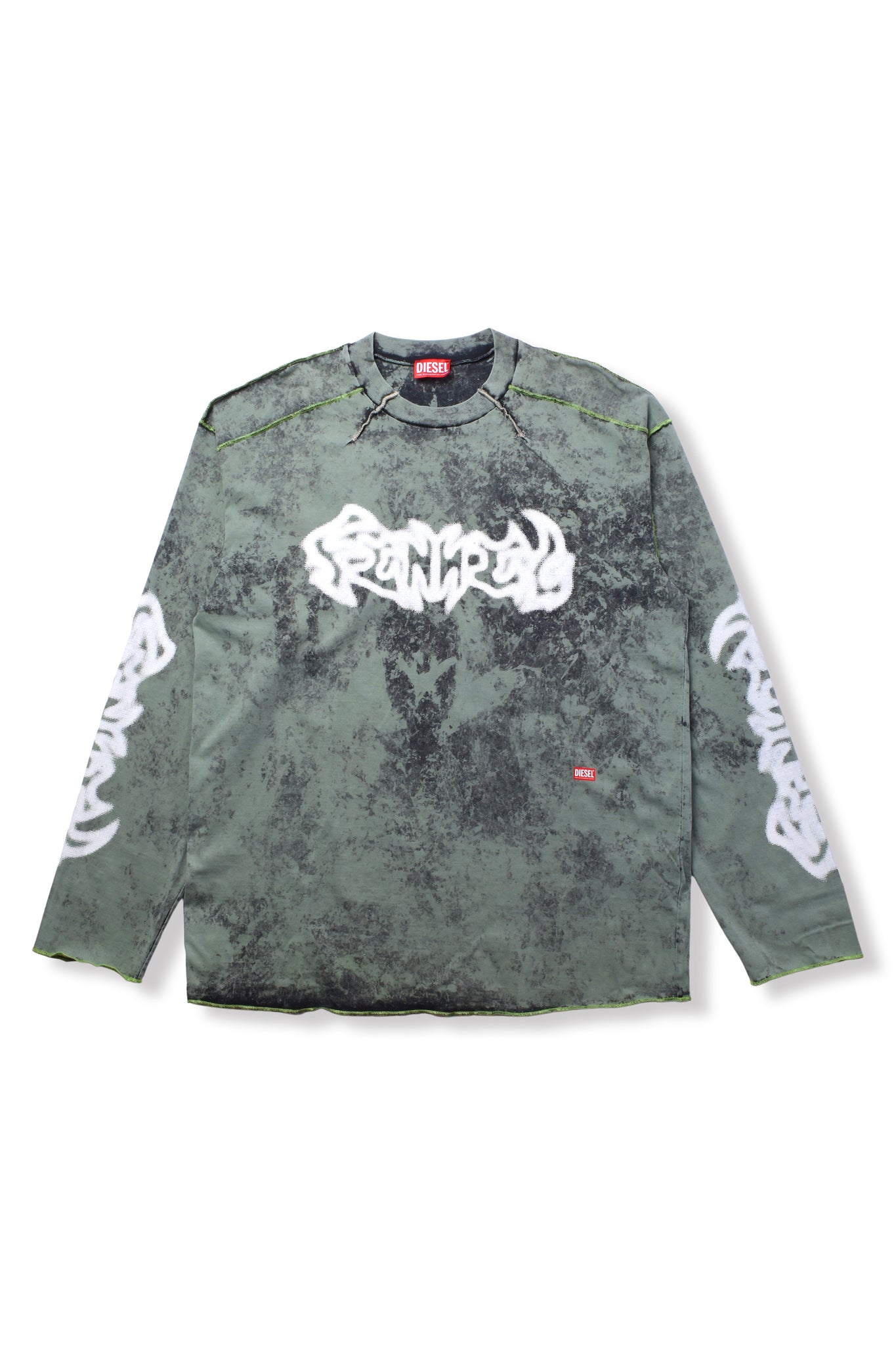 DIESEL × FENNEL MARBLE L/S T-SHIRT GREEN