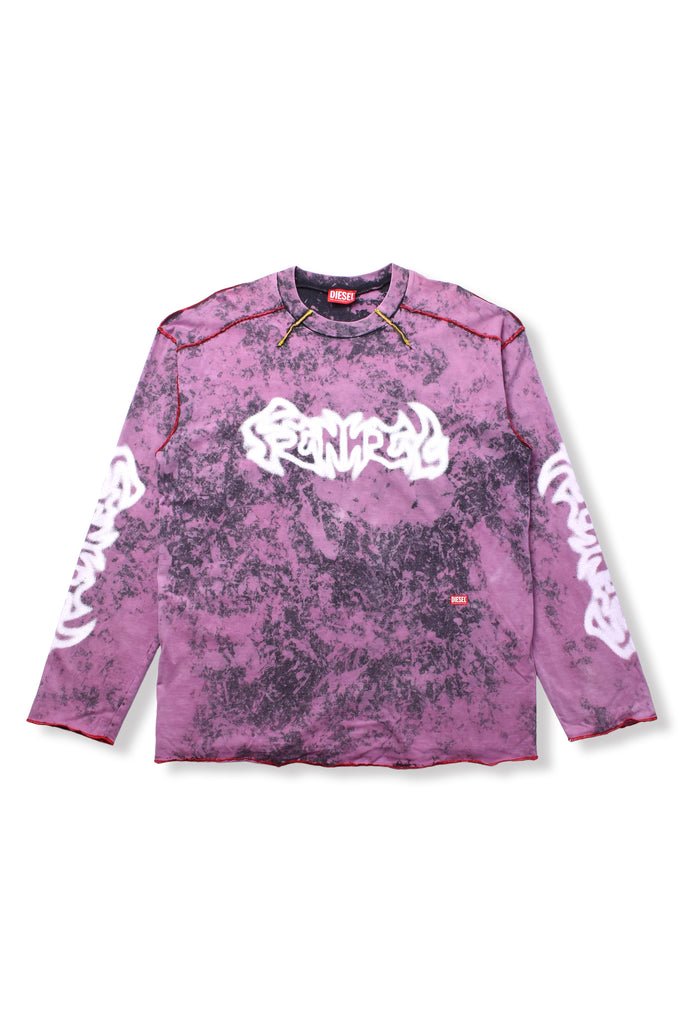 DIESEL × FENNEL MARBLE L/S T-SHIRT PINK