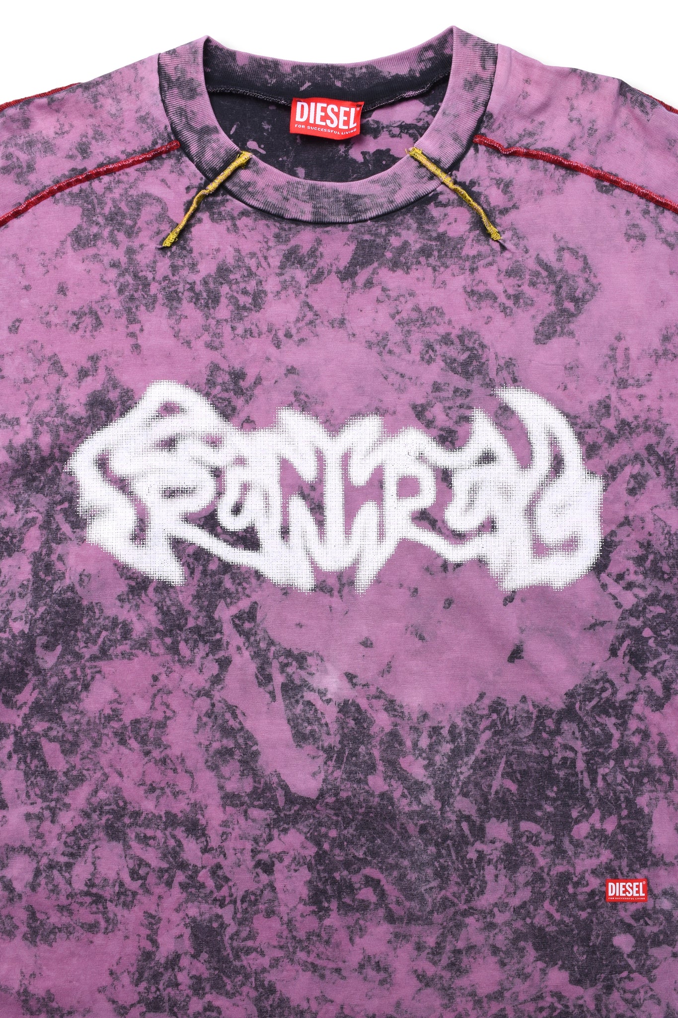 DIESEL × FENNEL MARBLE L/S T-SHIRT PINK
