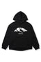 FENNEL LOGO COCOON HOODIE BLACK