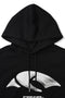 FENNEL LOGO COCOON HOODIE BLACK