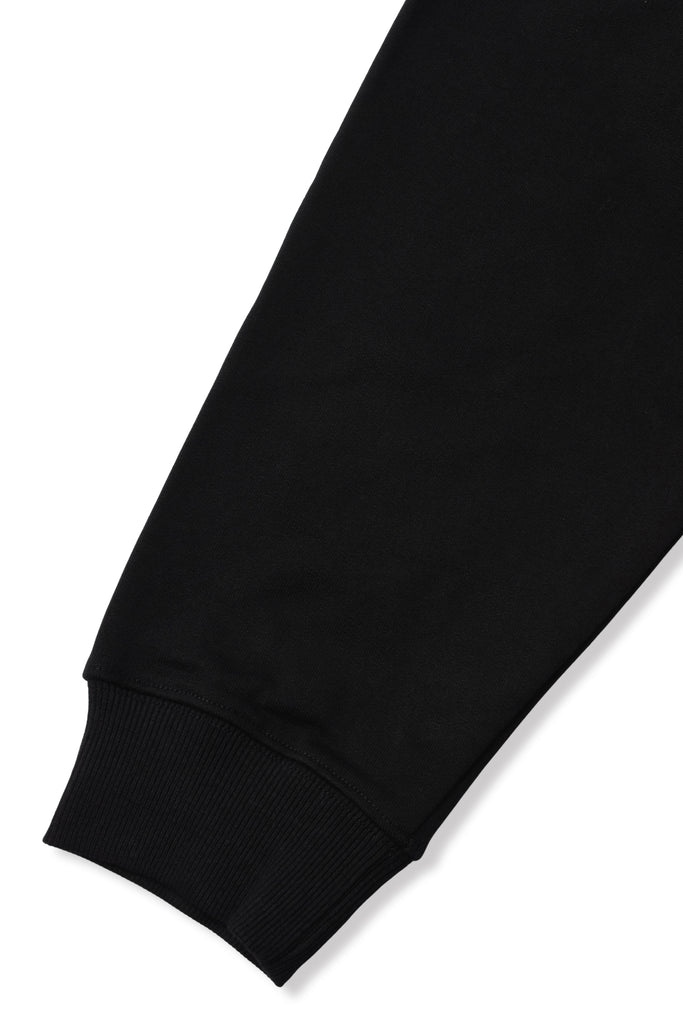 FENNEL LOGO COCOON HOODIE BLACK