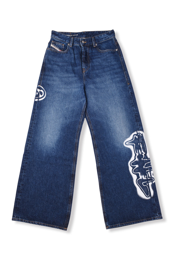 DIESEL × FENNEL WIDE DENIM PANTS WOMEN
