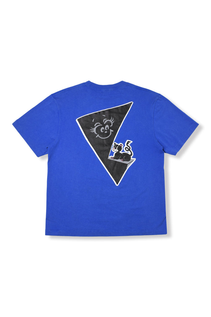 FENNEL × OLGA GOOSE CANDLE LOGO T-SHIRT / FADE BLUE