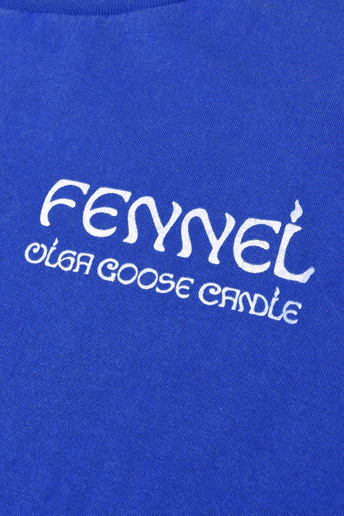 FENNEL × OLGA GOOSE CANDLE LOGO T-SHIRT / FADE BLUE
