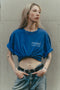 FENNEL × OLGA GOOSE CANDLE LOGO T-SHIRT / FADE BLUE