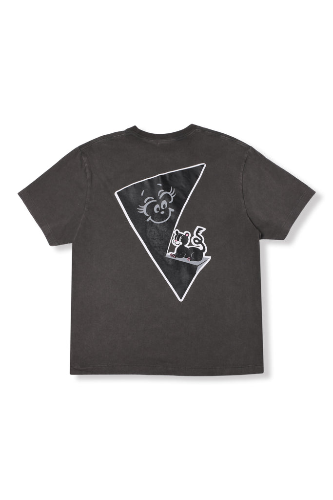 FENNEL × OLGA GOOSE CANDLE LOGO T-SHIRT / FADE GREY