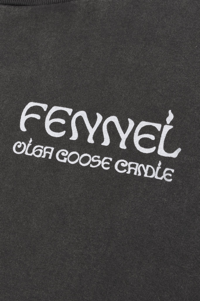 FENNEL × OLGA GOOSE CANDLE LOGO T-SHIRT / FADE GREY