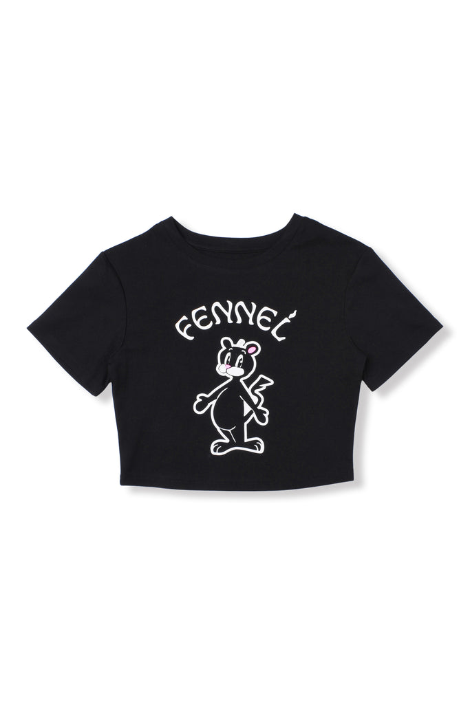 FENNEL × OLGA GOOSE CANDLE MINI T-SHIRT / BLACK