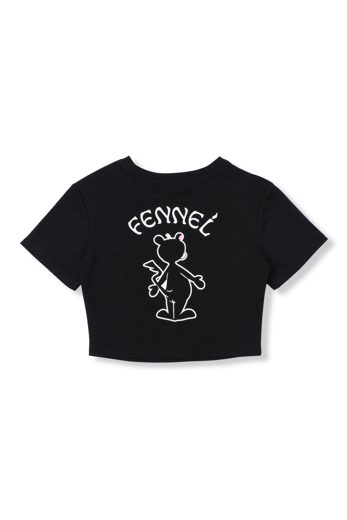 FENNEL × OLGA GOOSE CANDLE MINI T-SHIRT / BLACK