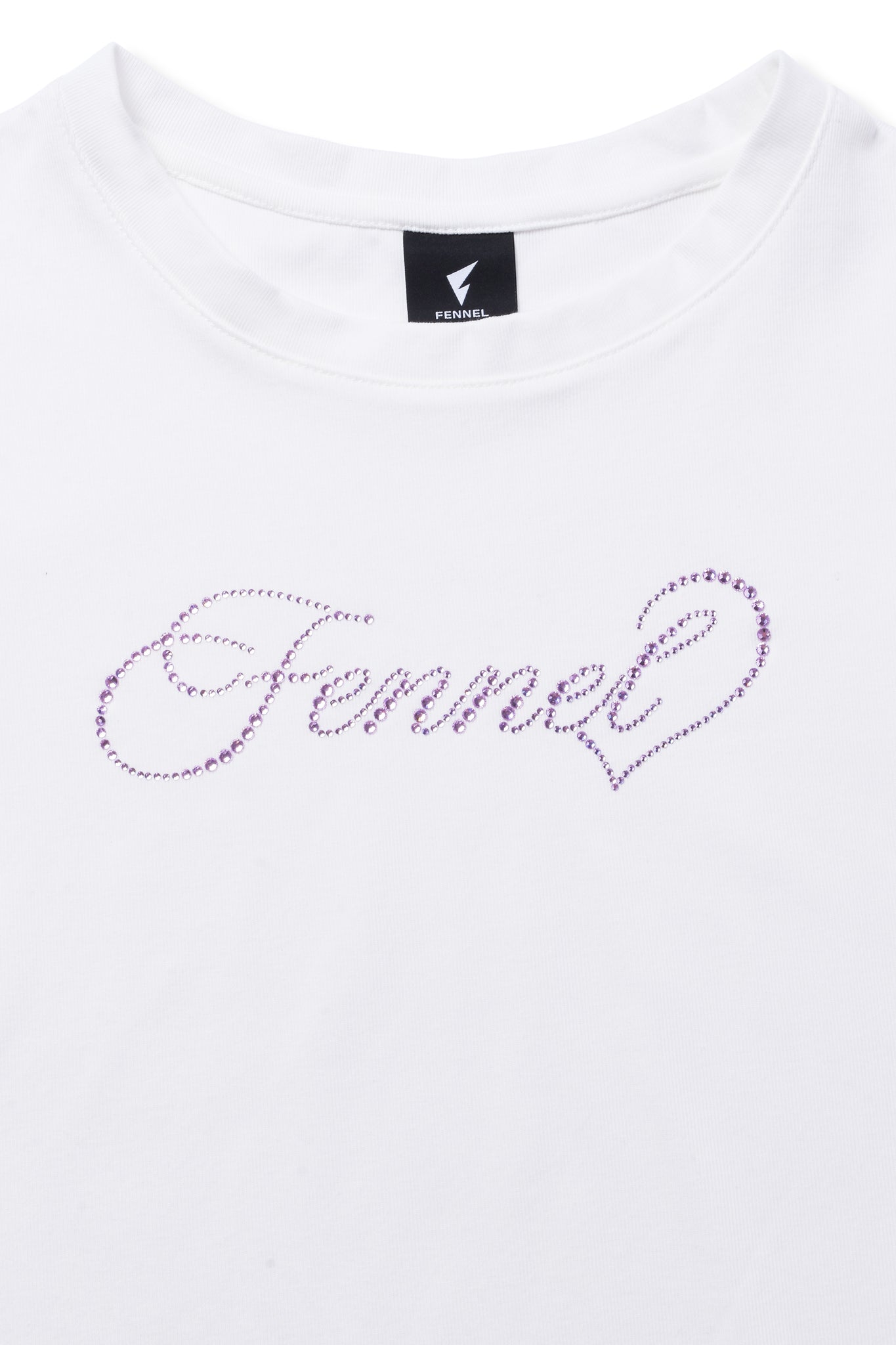 FENNEL RHINE STONE T-SHIRT WHITE