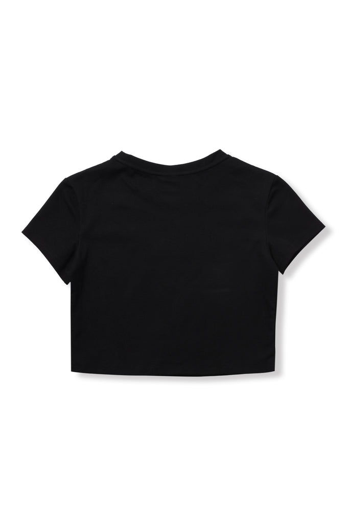 FENNEL RHINE STONE T-SHIRT BLACK