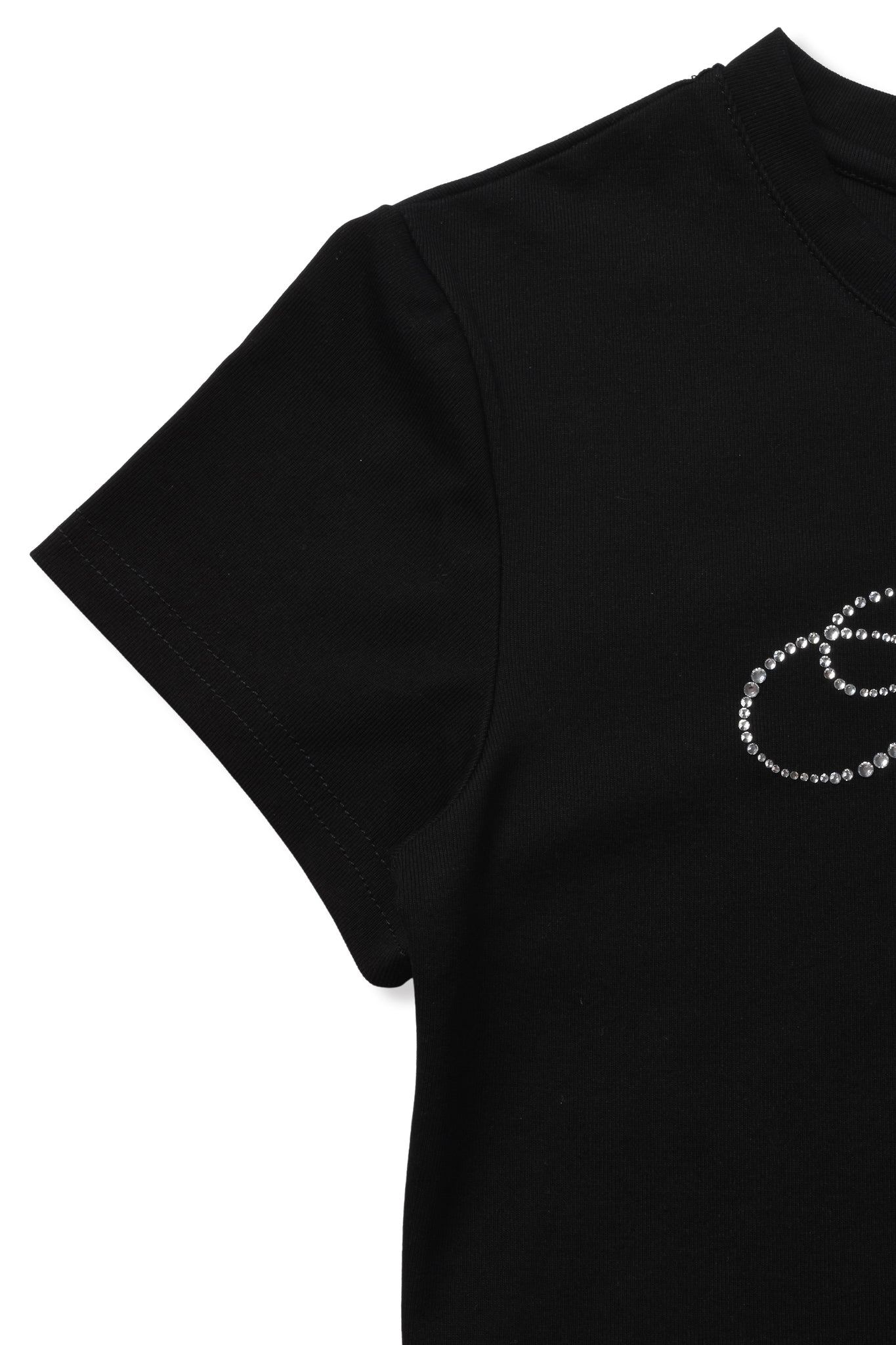 FENNEL RHINE STONE T-SHIRT BLACK