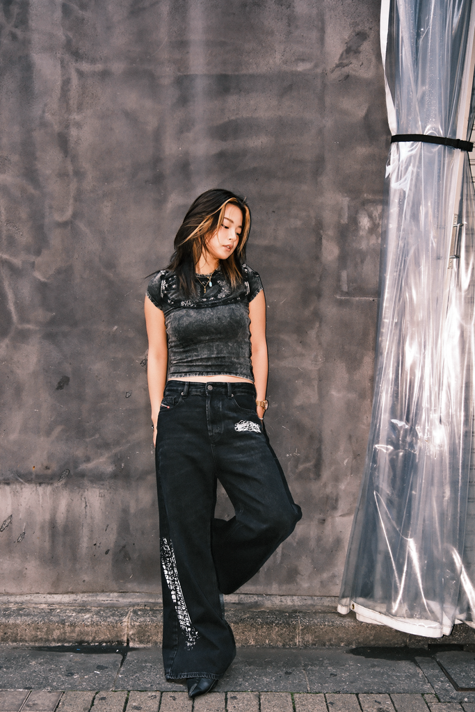 DIESEL × FENNEL BIKER DENIM PANTS WOMEN