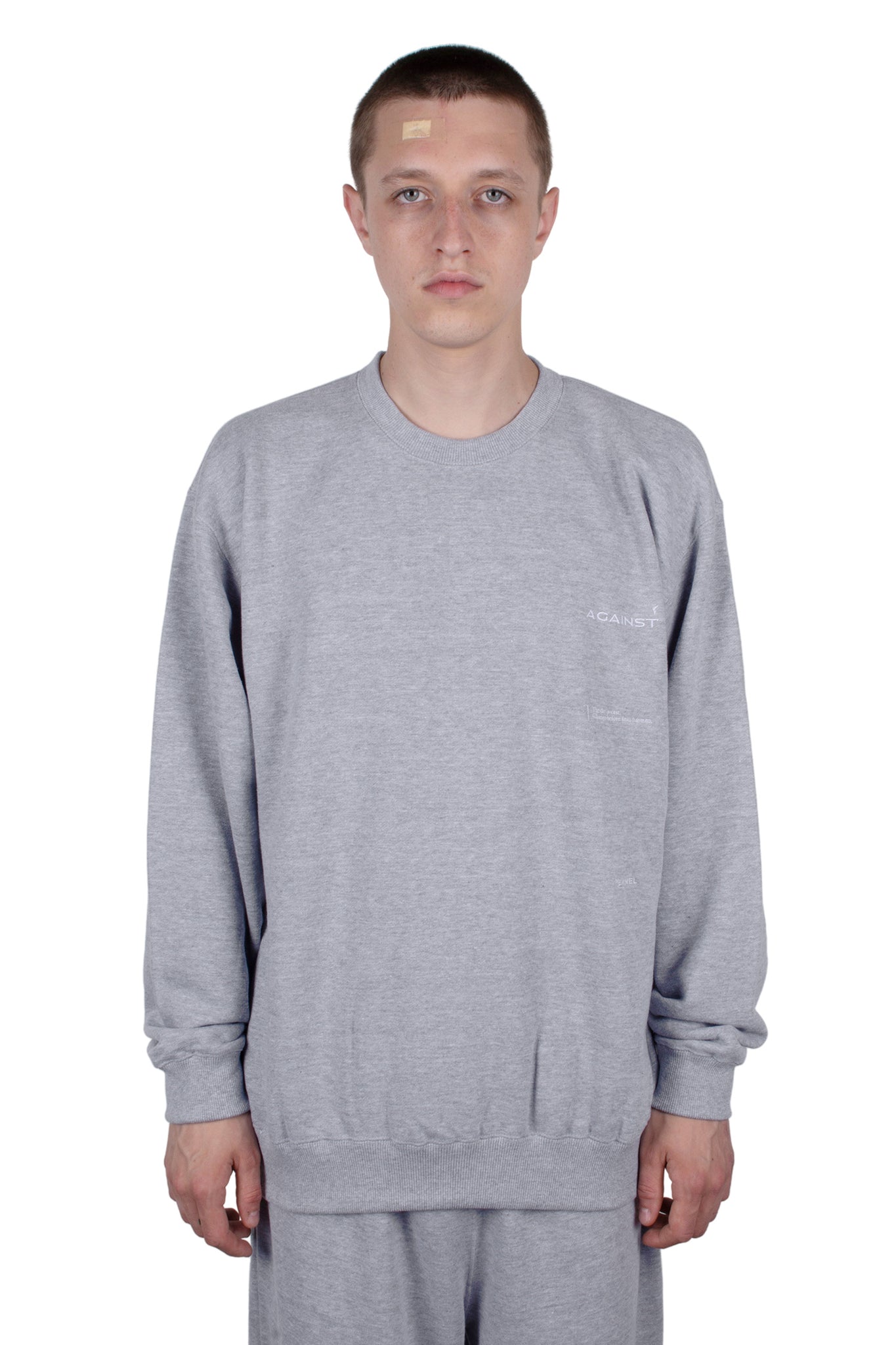 FENNEL EMBROIDERY SWEAT TOPS GREY